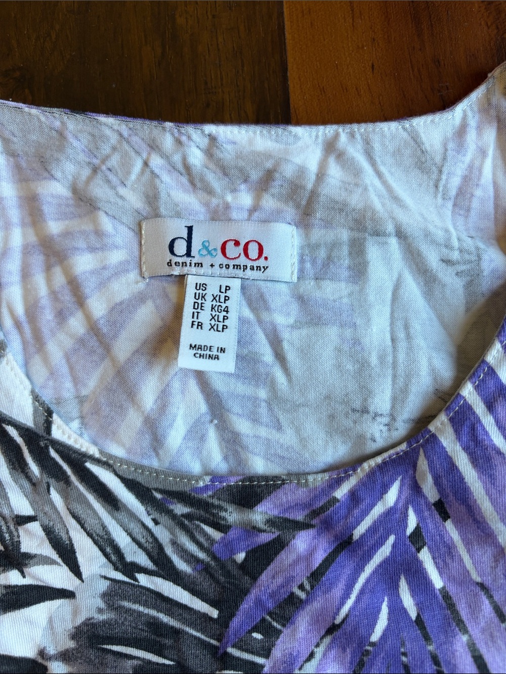 d&co. Purple and Black Printed Maxi Dress